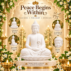 Premium Buddha Statue | Meditating Buddha Idol for Home, Meditation Room & Office