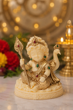 Divine Bala Murugan Idol with Vel & Peacock for Home Pooja & Car Decor (3.5 Inch)