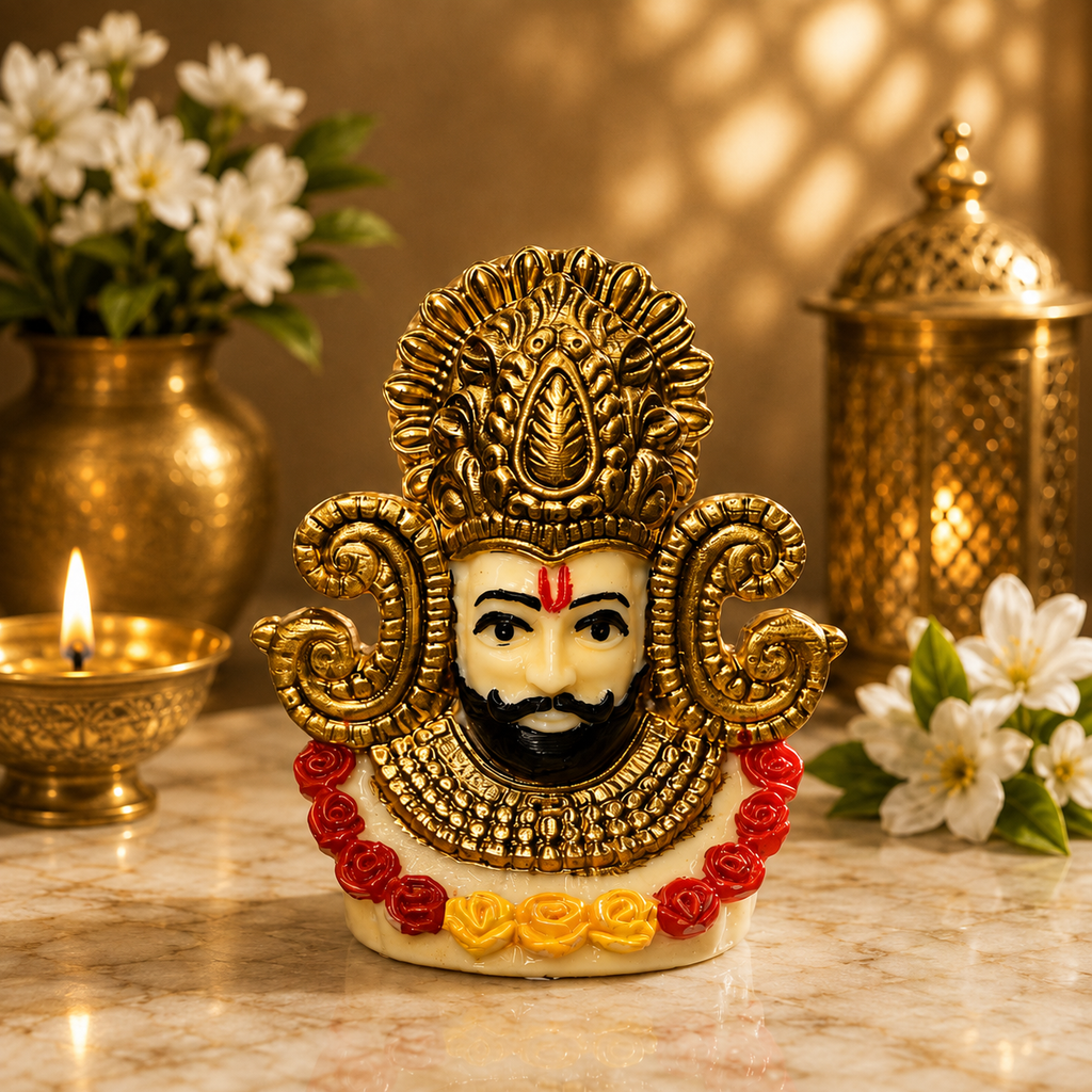 Premium Khatu Shyam Ji Murti | Hand-Painted Multicolor Shyam Baba Idol for Home & Pooja Room
