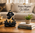 Premium Black & Gold Lord Ganesha Murti | Divine Ganpati Idol for Home, Pooja Room & Office