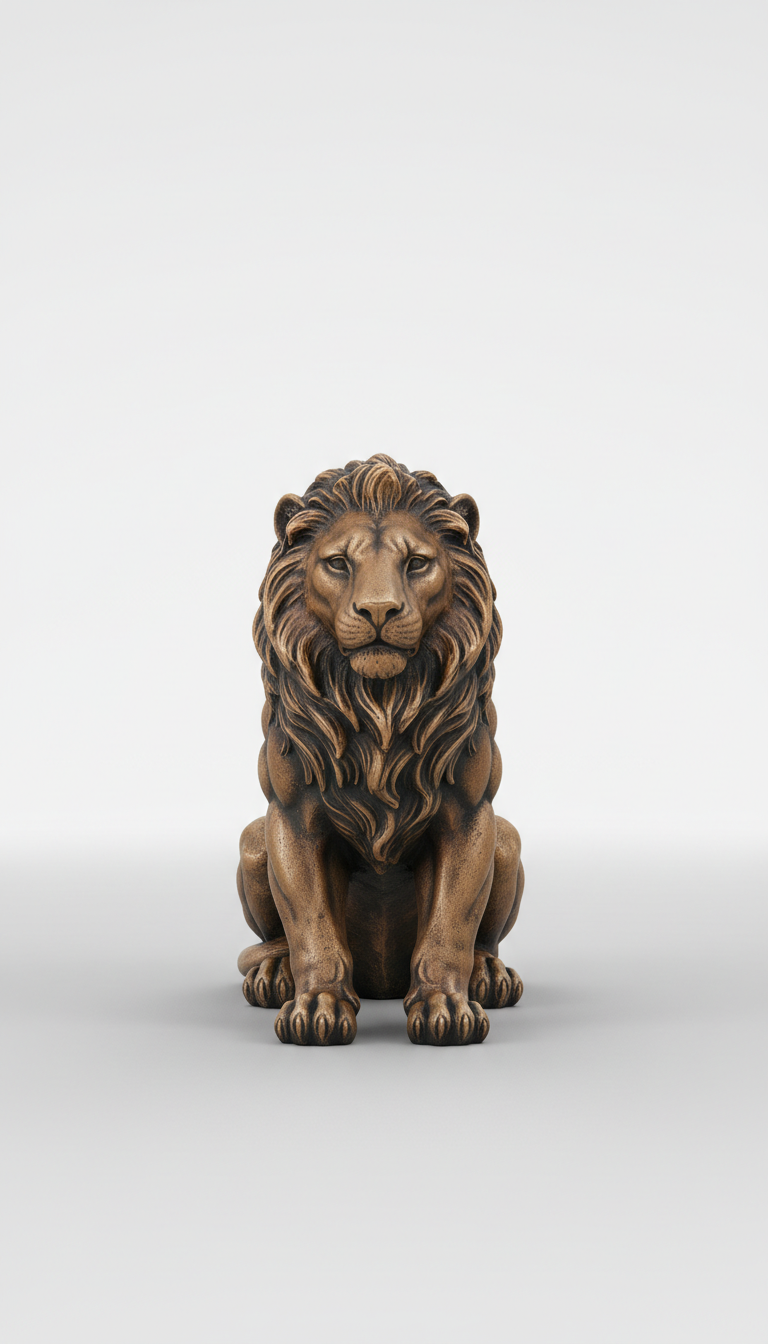 Bronze Accent Animal Form Sculpture