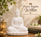 Premium Buddha Statue | Meditating Buddha Idol for Home, Meditation Room & Office