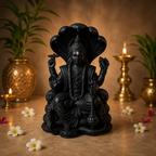 Divine Lord Vishnu Black Idol for Home, Pooja & Car Decor (3.5 Inch)